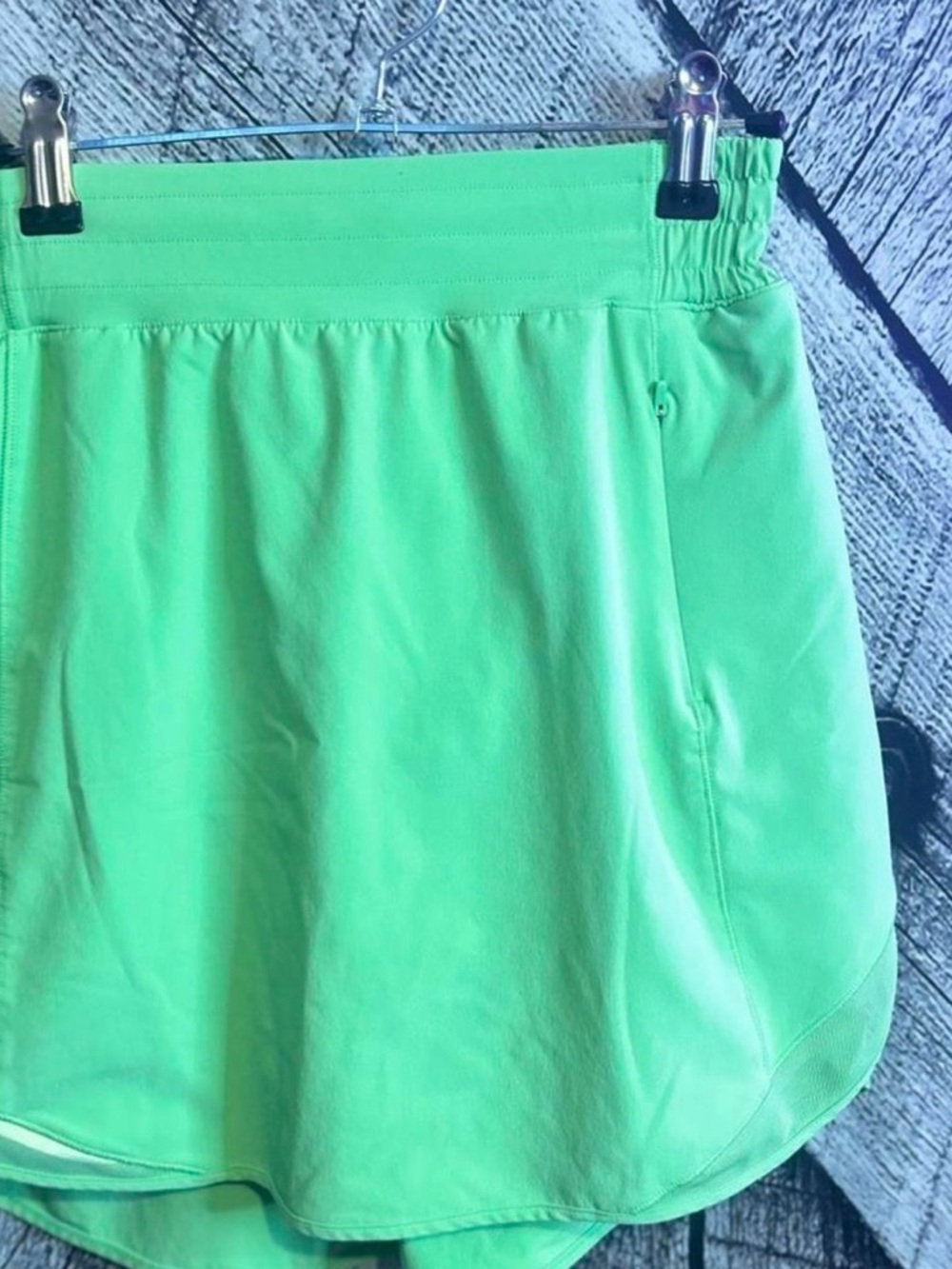 lululemon athletica mint green athletic skort with built-in shorts
